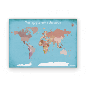 Planisphère - Mes voyages autour du monde